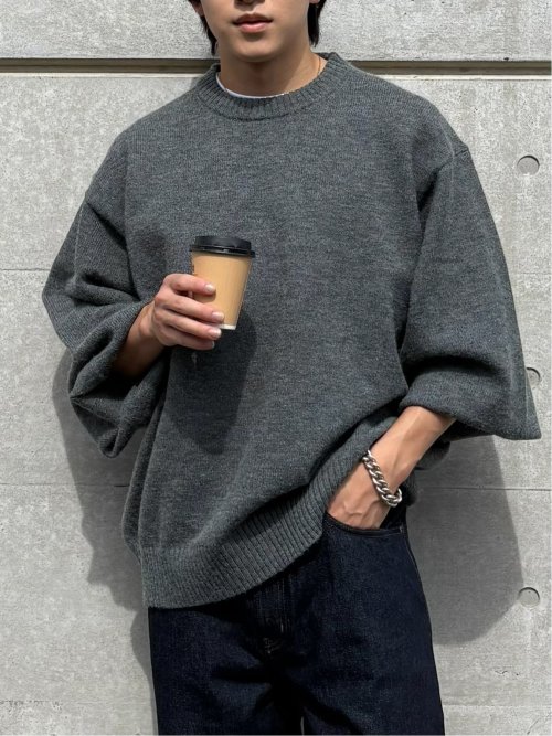 ドロー/DRAW ハンドウォッシャブル ビッグシルエット クルーニット （ユニセックス）