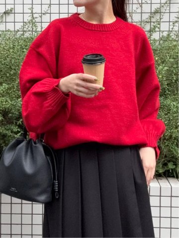 ドロー/DRAW ハンドウォッシャブル ビッグシルエット クルーニット （ユニセックス）