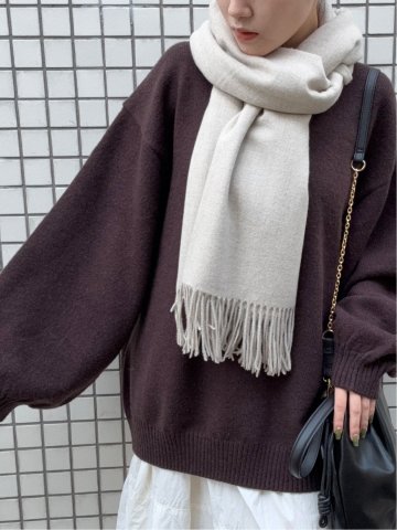 ドロー/DRAW ハンドウォッシャブル ビッグシルエット クルーニット （ユニセックス）