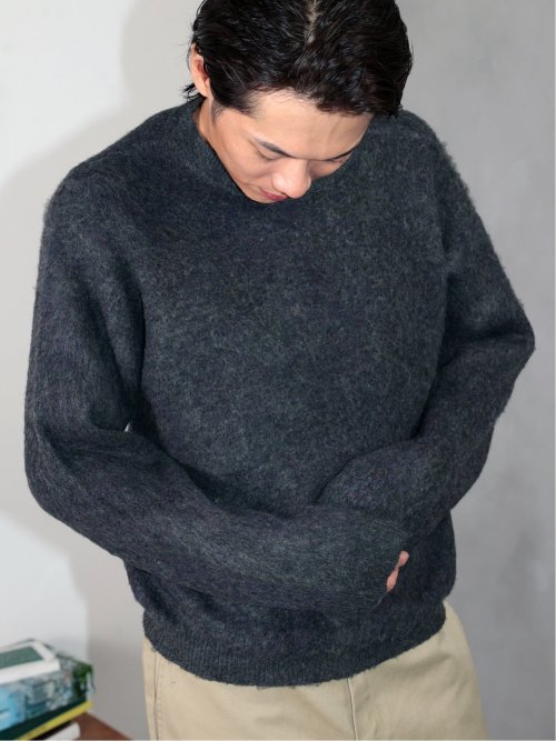 ドロー/DRAW ストレッチ シャギー クルーニット （ユニセックス）(M 04