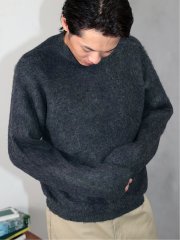 ドロー/DRAW ストレッチ シャギー クルーニット （ユニセックス）