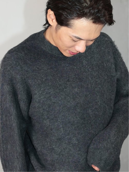 ドロー/DRAW ストレッチ シャギー クルーニット （ユニセックス）