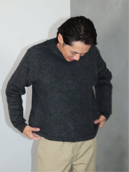 ドロー/DRAW ストレッチ シャギー クルーニット （ユニセックス）