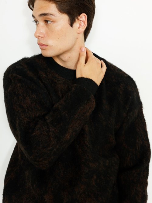 ドロー/DRAW ストレッチ シャギー クルーニット （ユニセックス）