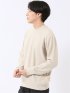 ニット プルオーバー メンズ 長袖 ストレッチ ウォッシャブル クルーネック セーター ふわもち 鹿の子