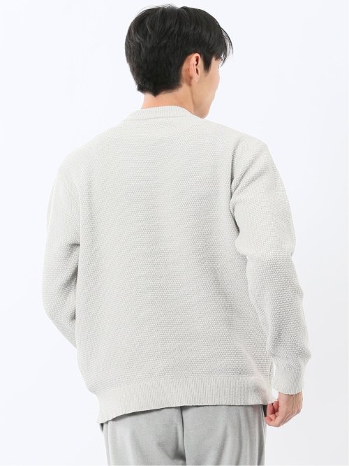 ウォッシャブル ストレッチ 鹿の子 モックネックニット