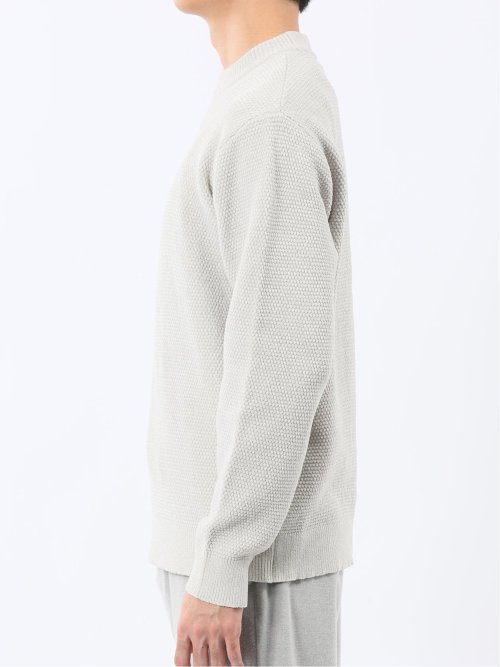 ウォッシャブル ストレッチ 鹿の子 モックネックニット