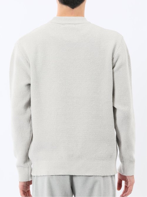 ウォッシャブル ストレッチ 鹿の子 モックネックニット