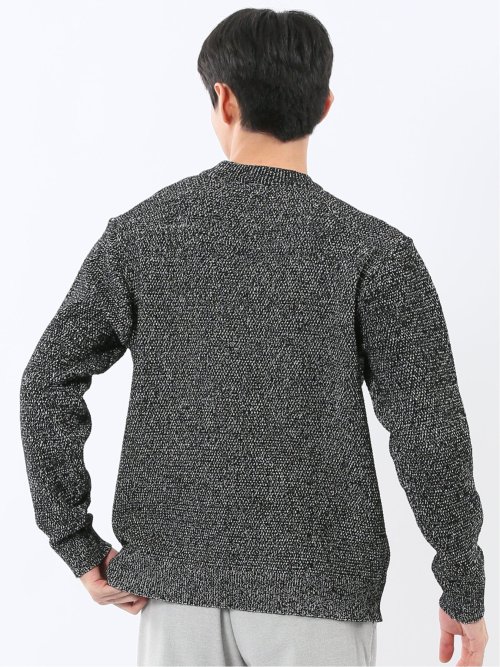 ウォッシャブル ストレッチ 鹿の子 モックネックニット