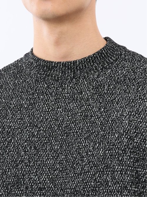 ウォッシャブル ストレッチ 鹿の子 モックネックニット