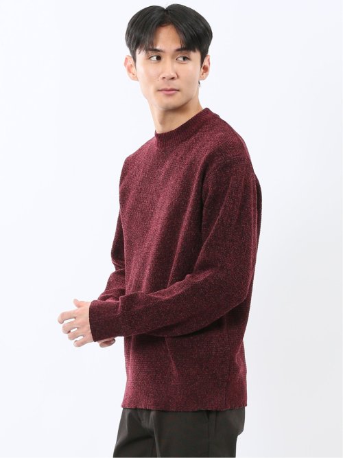 ウォッシャブル ストレッチ 鹿の子 モックネックニット