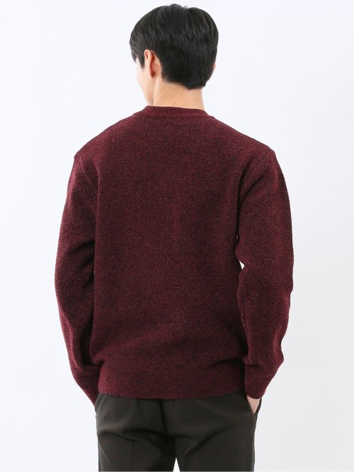 ウォッシャブル ストレッチ 鹿の子 モックネックニット