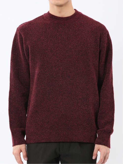 ウォッシャブル ストレッチ 鹿の子 モックネックニット