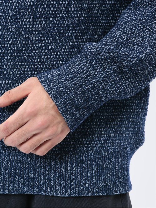 ウォッシャブル ストレッチ 鹿の子 モックネックニット