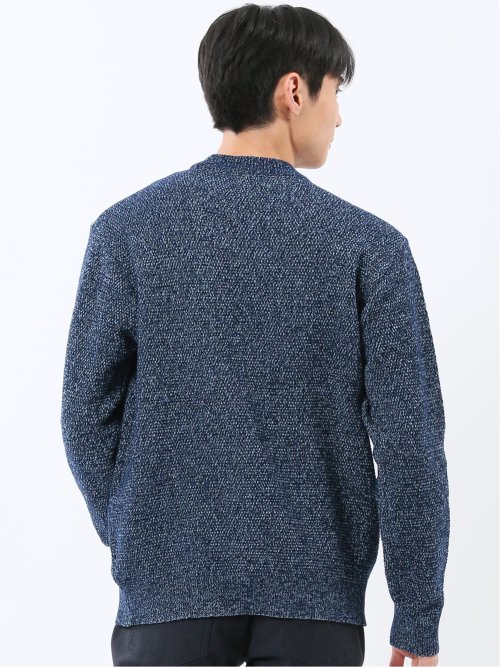 ウォッシャブル ストレッチ 鹿の子 モックネックニット