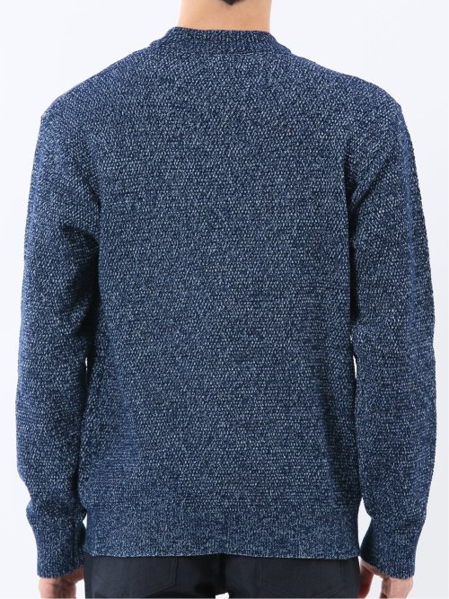 ウォッシャブル ストレッチ 鹿の子 モックネックニット