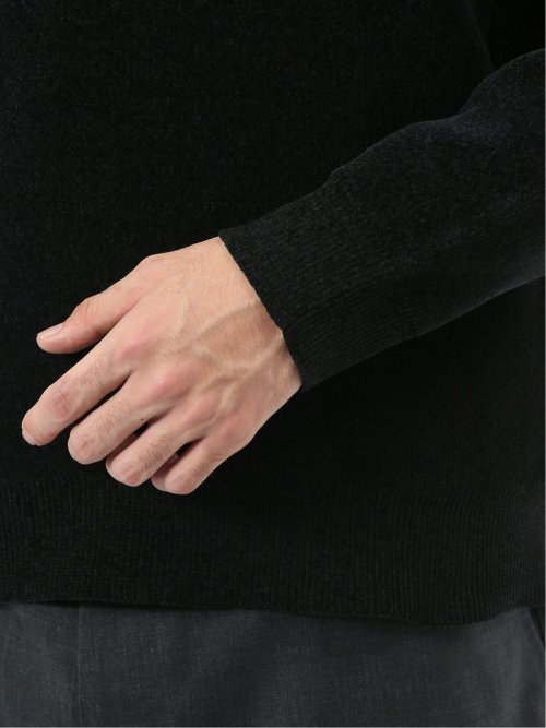 ウォッシャブル ストレッチ ベロア クルーニット