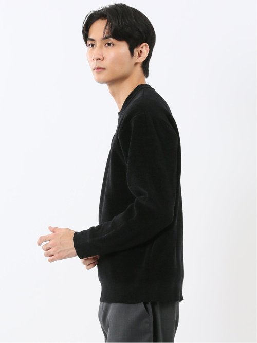 ウォッシャブル ストレッチ ベロア クルーニット