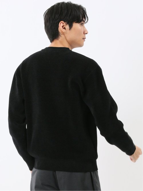 ウォッシャブル ストレッチ ベロア クルーニット