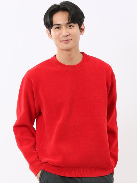 ウォッシャブル ストレッチ ベロア クルーニット