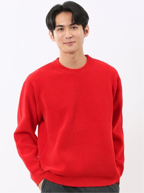 ウォッシャブル ストレッチ ベロア クルーニット