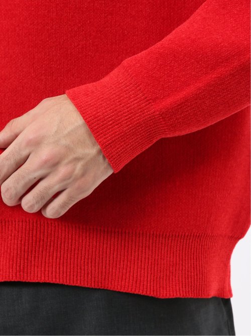 ウォッシャブル ストレッチ ベロア クルーニット