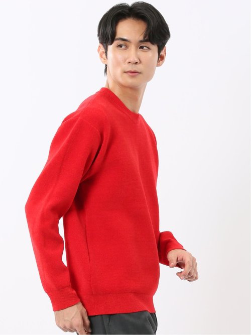 ウォッシャブル ストレッチ ベロア クルーニット