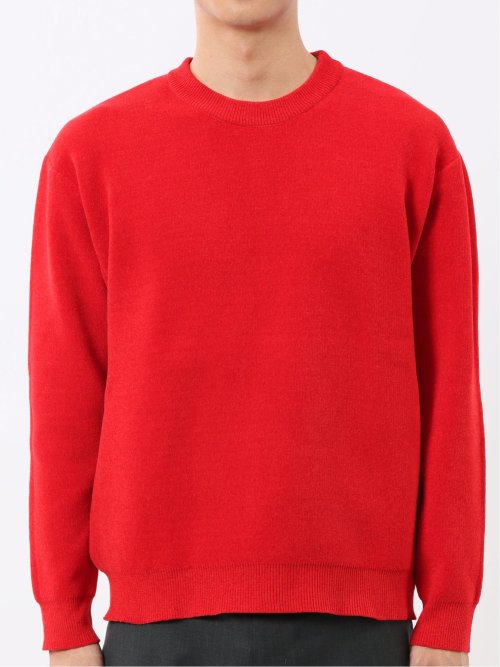 ウォッシャブル ストレッチ ベロア クルーニット