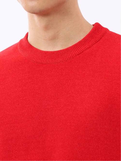 ウォッシャブル ストレッチ ベロア クルーニット