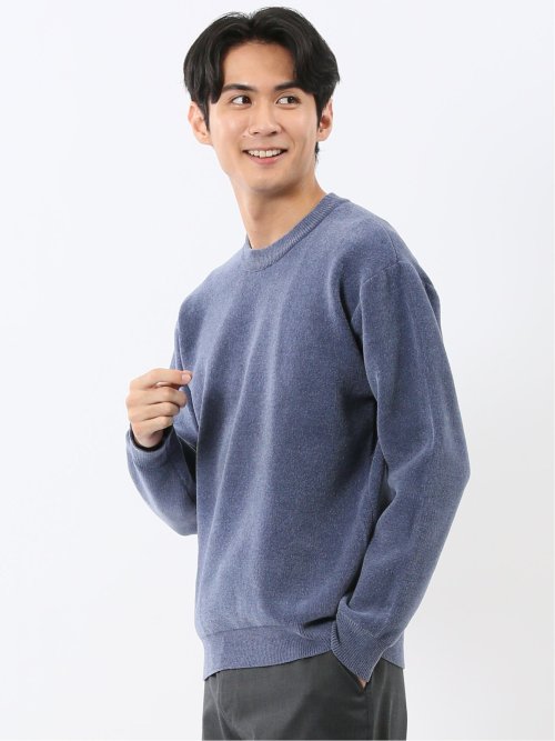 ウォッシャブル ストレッチ ベロア クルーニット