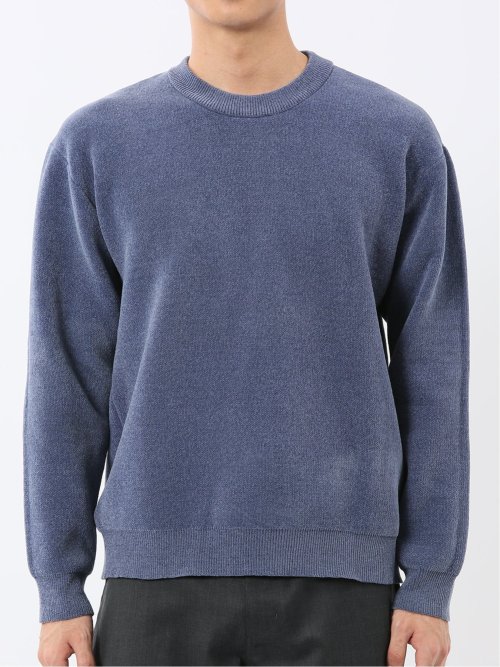 ウォッシャブル ストレッチ ベロア クルーニット