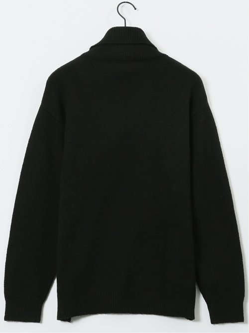 ハンドウォッシャブル ストレッチ 天竺 タートルニット