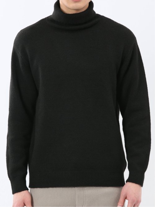 ハンドウォッシャブル ストレッチ 天竺 タートルニット