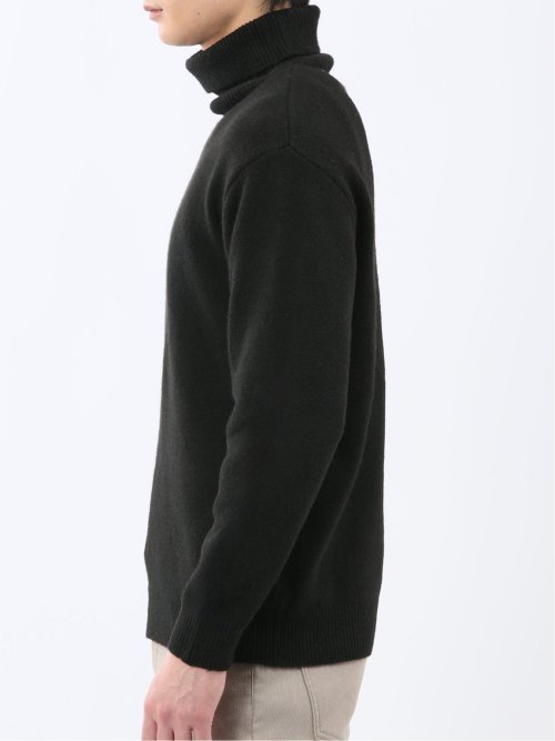 ハンドウォッシャブル ストレッチ 天竺 タートルニット