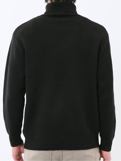 ハンドウォッシャブル ストレッチ 天竺 タートルニット