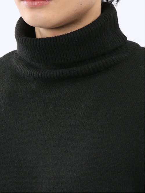 ハンドウォッシャブル ストレッチ 天竺 タートルニット