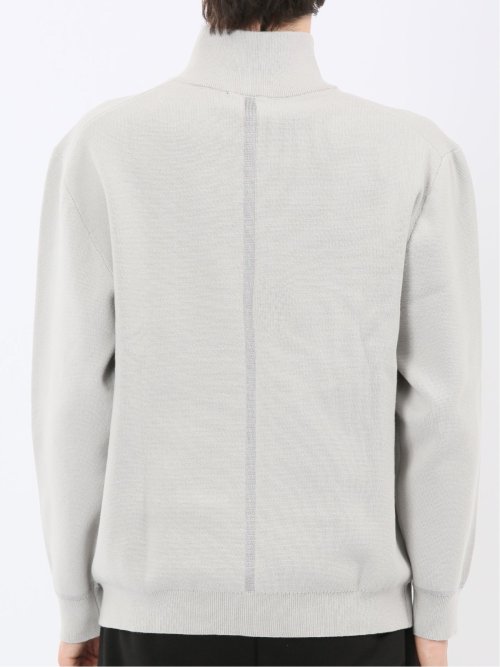 ウォッシャブル ハーフジップ スタンドニット