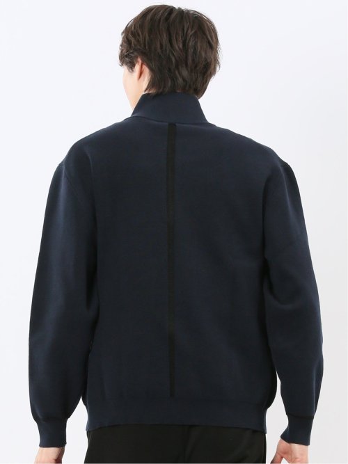 ウォッシャブル ハーフジップ スタンドニット