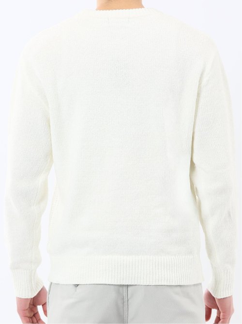 ハンドウォッシャブル モールケーブル編み クルーニット