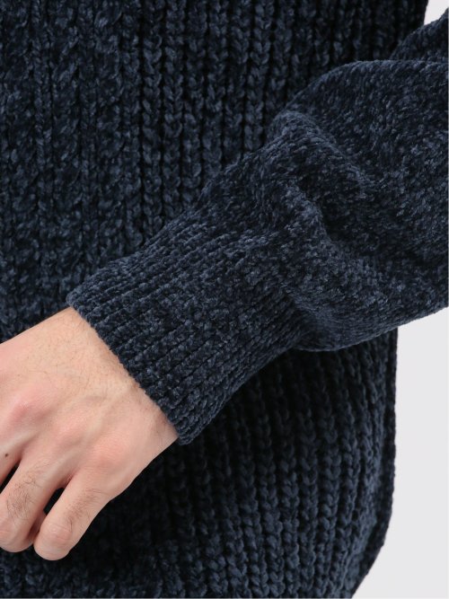 ハンドウォッシャブル モールケーブル編み クルーニット