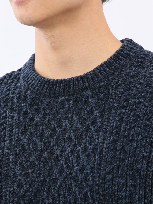 ハンドウォッシャブル モールケーブル編み クルーニット