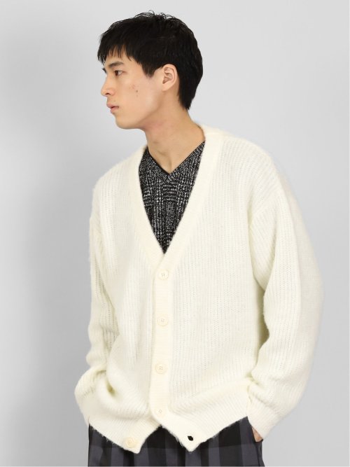 ウォッシャブル モヘアライク BIGニットカーディガン