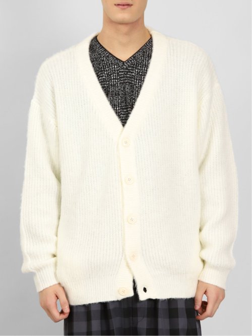 ウォッシャブル モヘアライク BIGニットカーディガン