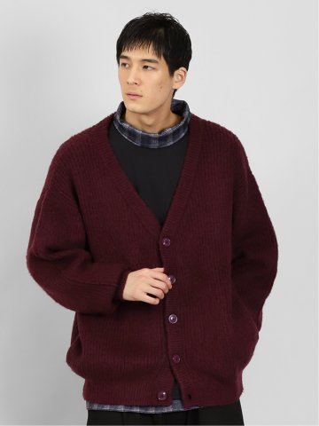 ウォッシャブル モヘアライク BIGニットカーディガン