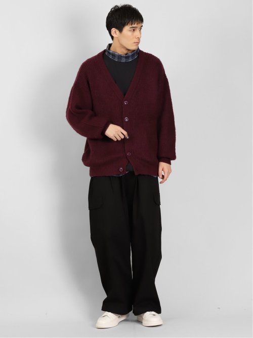 ウォッシャブル モヘアライク BIGニットカーディガン