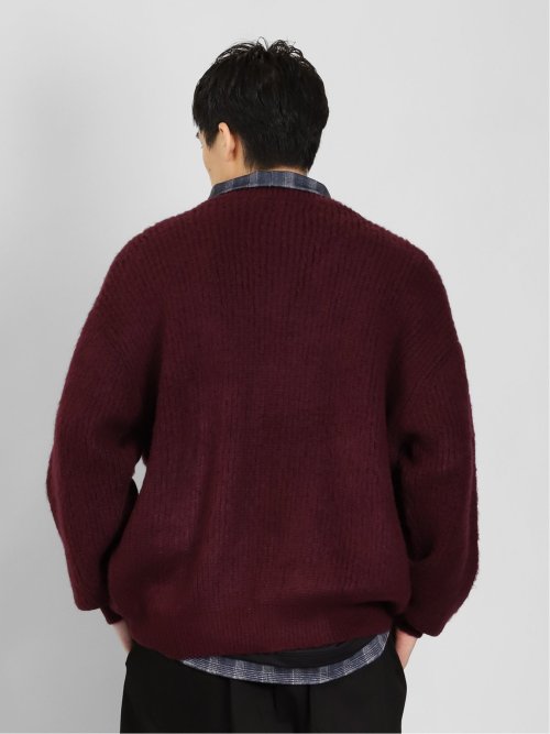 ウォッシャブル モヘアライク BIGニットカーディガン