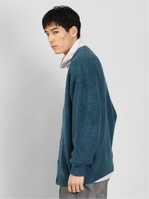 ウォッシャブル モヘアライク BIGニットカーディガン