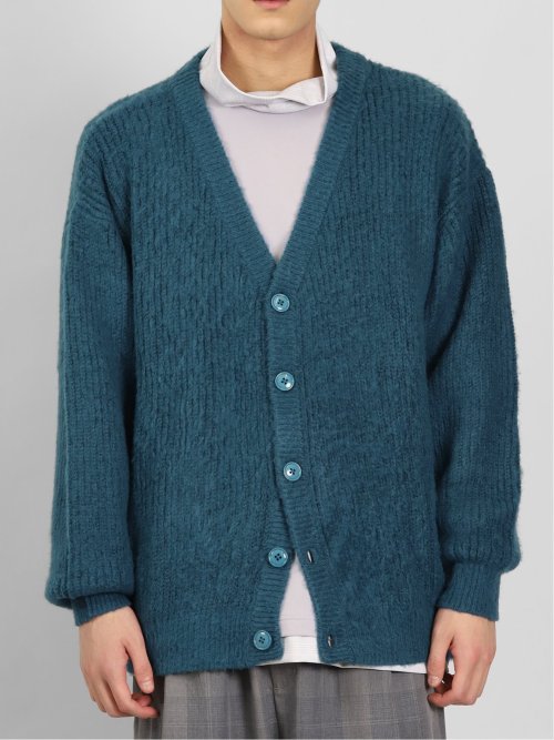 ウォッシャブル モヘアライク BIGニットカーディガン