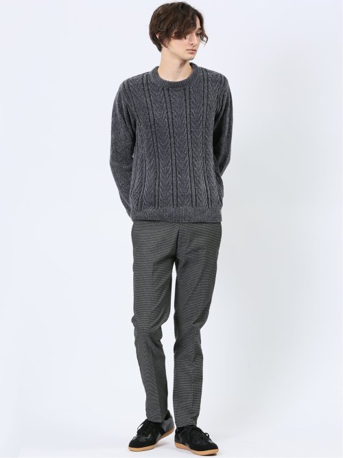 モールジャガード モックネックニット