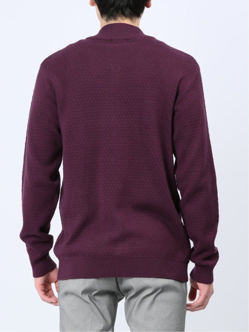 ジャガード スタンドニットアウター